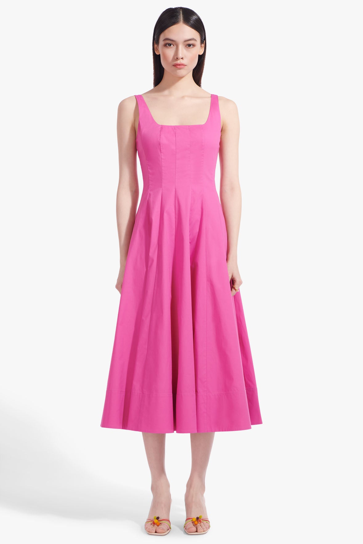 STAUD WELLS DRESS PEONY